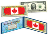 CANADA - Official Flags of the World Genuine Legal Tender U.S. $2 Two-Dollar Bill Currency Bank Note