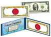 JAPAN - Official Flags of the World Genuine Legal Tender U.S. $2 Two-Dollar Bill Currency Bank Note