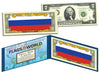 RUSSIA - Official Flags of the World Genuine Legal Tender U.S. $2 Two-Dollar Bill Currency Bank Note