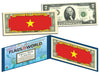 VIETNAM - Official Flags of the World Genuine Legal Tender U.S. $2 Two-Dollar Bill Currency Bank Note