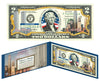 WORLD TRADE CENTER 9/11 WTC - 10th Anniversary - Colorized $2 US Bill - FREEDOM TOWER