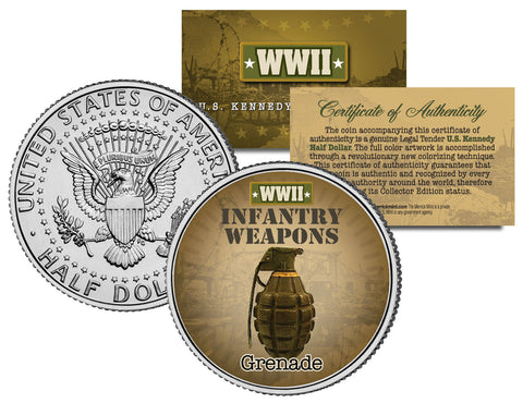 PPSh-41 - WWII Infantry Weapons - JFK Kennedy Half Dollar U.S. Coin