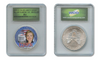 HILLARY CLINTON FOR PRESIDENT 2016 Colorized 1 oz. U.S. AMERICAN SILVER EAGLE in Sonically Sealed Numbered Slabbed Holder