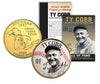 TY COBB - Hall of Fame - Legends Colorized Michigan State Quarter 24K Gold Plated Coin