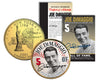 JOE DiMAGGIO - Hall of Fame - Legends Colorized New York State Quarter 24K Gold Plated Coin