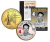 LOU GEHRIG - Hall of Fame - Legends Colorized New York State Quarter 24K Gold Plated Coin