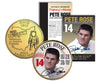 PETE ROSE - Hall of Fame - Legends Colorized Ohio State Quarter 24K Gold Plated Coin