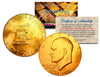 Bicentennial 1976 Eisenhower IKE Dollar Coins 24K GOLD PLATED w/Capsule