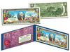 I LOVE LUCY Christmas XMAS Genuine Legal Tender U.S. Colorized $2 Bill - Officially Licensed