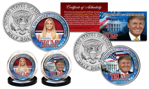 Ivanka Trump First Daughter of the USA 24K Gold Plated U.S. Kennedy Half Dollar Coin