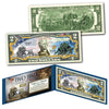 IWO JIMA Raising the Flag WWII * Then & Now * Genuine Legal Tender U.S. $2 Bill
