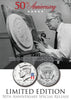 50th Anniversary - SPECIAL 50 YEARS LOGO - 2014 JFK Kennedy Half Dollar US Coin (D)