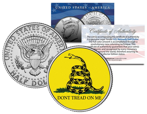 Colorized - FLOWING FLAG - 2015 JFK John F Kennedy Half Dollar U.S. Coin P Mint