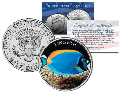 TRIGGERFISH - Tropical Fish Series - JFK Kennedy Half Dollar U.S. Colorized Coin