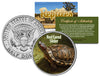 RED EARED SLIDER - Collectible Reptiles - JFK Kennedy Half Dollar US Colorized Coin TERRAPIN TURTLE