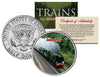 GOLDEN ARROW TRAIN - Famous Trains - JFK Kennedy Half Dollar U.S. Colorized Coin
