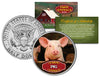 PIG Collectible Farm Animals JFK Kennedy Half Dollar U.S. Colorized Coin