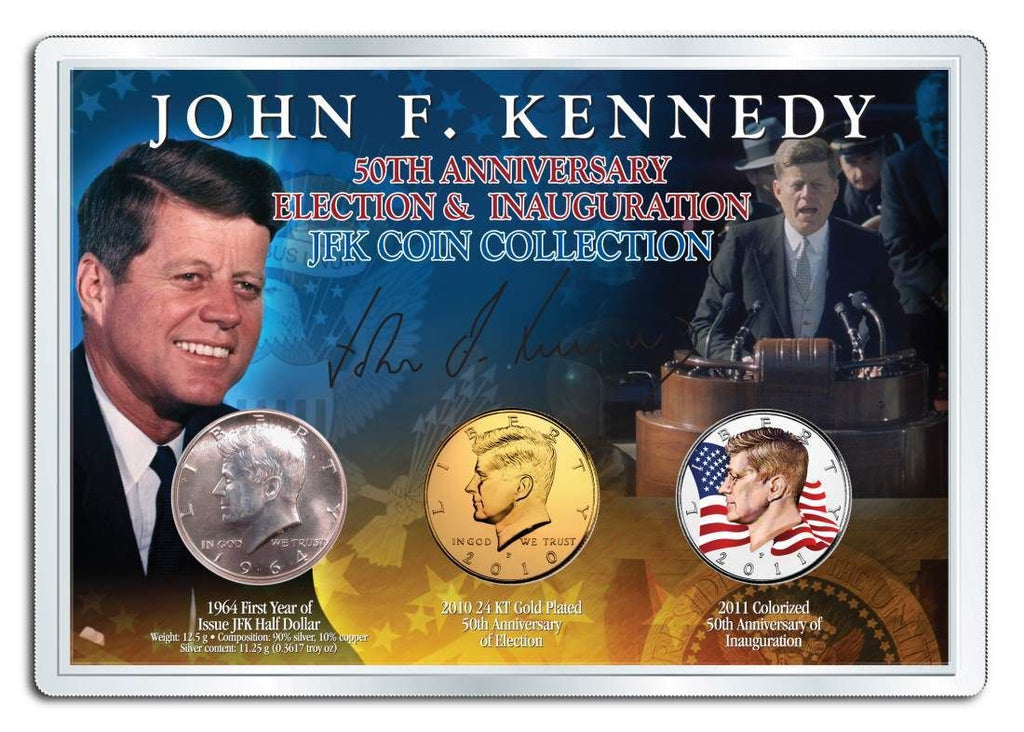 PRESIDENT JOHN F. KENNEDY 50th Anniversary Presidential 3-Coin Set