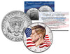 Colorized - FLOWING FLAG - 2015 JFK John F Kennedy Half Dollar U.S. Coin P Mint