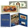Declaration of Independence 2-Sided Colorized Genuine Legal Tender U.S. $2 Bill in Large Collectors Folio Display