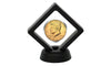3D Floating 2-Sided View-Thru Coin Display Frame Holder Box Case with Stand ( For Challenge Coins / Coins / Medallions / Jewelry / Stamps) - Black Large Case (2.75”) - Set of 2