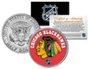 CHICAGO BLACKHAWKS NHL Hockey JFK Kennedy Half Dollar U.S. Coin - Officially Licensed