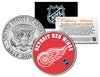 DETROIT RED WINGS NHL Hockey JFK Kennedy Half Dollar U.S. Coin - Officially Licensed