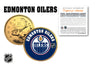 EDMONTON OILERS NHL Hockey 24K Gold Plated Canadian Quarter Colorized Coin - Officially Licensed
