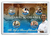 BARACK OBAMA - Life & Times - 24K Gold Plated Statehood Hawaii Quarter US 5-Coin Set