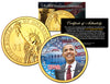 BARACK OBAMA - 44th President - Presidential $1 Dollar U.S. Coin 24K Gold Plated