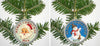 MERRY CHRISTMAS 2014 JFK Kennedy Colorized Half Dollar US 2-Coin Set in Ornament Capsules - Snowman & Santa Claus