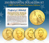 2010 Presidential $1 Dollar U.S. 24K GOLD PLATED - Complete 4-Coin Set - with Capsules