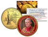 Pair of POPE JOHN PAUL II PLUSH BEARS each with Canonization 24K Gold State Quarter