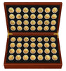 1999-2009 Complete 24K GOLD Plated Statehood Quarter 56-Coin Set in Premium Cherry Wood Display Box with COA