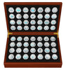 1999-2009 Complete HOLOGRAM Statehood Quarter 56-Coin Set in Premium Cherry Wood Display Box with COA