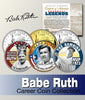 Baseball Legend BABE RUTH New York Statehood Quarters US Colorized 3-Coin Set - Officially Licensed