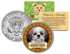 SHIH TZU Dog JFK Kennedy Half Dollar U.S. Colorized Coin