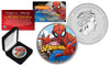 2017 1 oz Pure Silver Tuvalu SPIDERMAN BU Colorized NEW YORK Limited Editon of 500 Coin