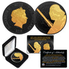 2018 Niue 1 oz Pure Silver BU Star Wars DARTH VADER Coin in BLACK RUTHENIUM with 24KT Gold LIGHTSABER Highlights