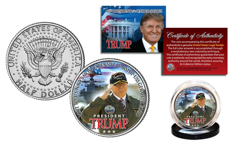 Donald Trump 2017 Inauguration 45th President of the United States Official 24K Gold Clad Tribute Coin (QTY: 5 Coins)