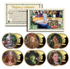 WIZARD OF OZ Kansas US Statehood Quarter US 24K Gold Plated 6-Coin Set - Officially Licensed