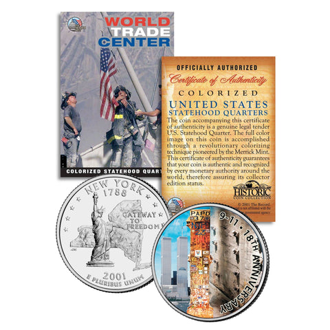 WORLD TRADE CENTER - 7th Anniversary - 9/11 New York State Quarter U.S. Coin WTC