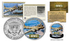 WWII * B-17 Flying Fortress Plane * JFK Half Dollar US Coin w/ Fact Trading Card