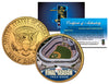 OLD YANKEE STADIUM 2008 JFK Kennedy Half Dollar Coin 24K Gold Plated HOUSE THAT RUTH BUILT