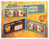 2016 Chinese New Year - YEAR OF THE MONKEY - Gold Hologram Legal Tender U.S. $1 BILL - $1 Lucky Money - With Blue Folio